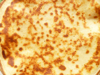 Top view pancake texture background. Pancake surface. Pancake pattern macro view. Tasty sweet dessert texture. Abstract Background. Close-up, shallow depth of field, copy space