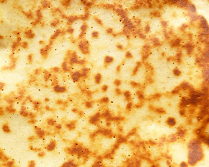 Top view pancake texture background. Pancake surface. Pancake pattern macro view. Tasty sweet dessert texture. Abstract Background. Close-up, shallow depth of field, copy space