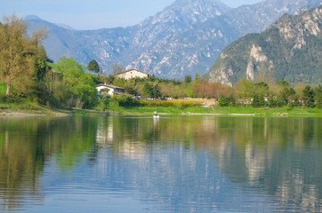 Fototapeta na wymiar IDRO LAKE IN ITALY