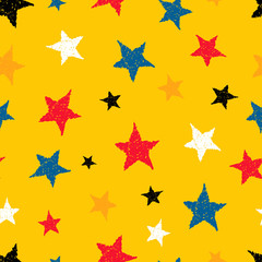 Seamless doodle hand drawn stars