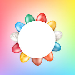 Easter greeting card vector template
