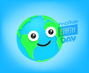 Mother Earth Day vector greeting card