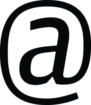 @ sign. At or Address sign icon vector illustration