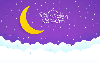 Obraz na płótnie Canvas Islamic holiday greeting card. Ramadan Kareem