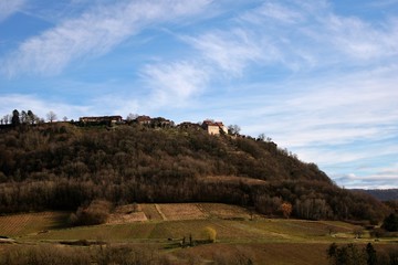 Paysage du Jura : Ch&acirc;teau-Chalon.