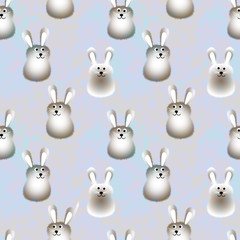 Obraz premium Bunnies Seamless Pattern.