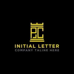 Inspiring company logo design from the initial letters of the PC logo icon. -Vectors