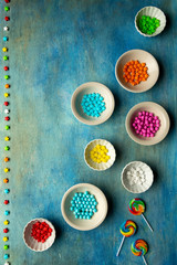 Colorful Candy in Bowls