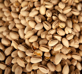 Iranian salted pistachios. Ripe pistachios at a market setting.