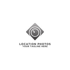 Location logo design template Vector photos. Point and camera location. Both to symbolize, the location icon or logo of the point photo. - Vector