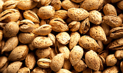 Unpeeled peeled delicious raw almonds, to Indian markets.