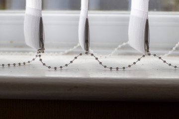 Blinds and windowsill