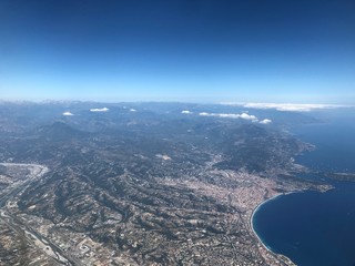aerial view from plane