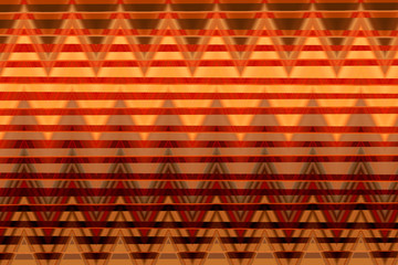 Abstrakt Retro Muster Zick Zack, braun orange rot,  Grafik Design,  Stoffmuster