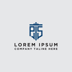Obraz premium Inspiring company logo design from the initial letters of the PS logo icon. -Vectors