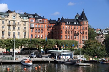 Fototapeta na wymiar Strandvagen, Stockholm city