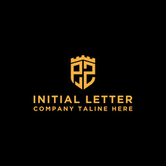 Obraz premium Inspiring company logo design from the initial letters of the PZ logo icon. -Vectors