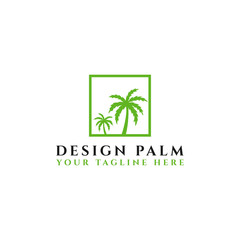 Palm Tree Design Logo Template, - Vector eps 10, template icon. - vector