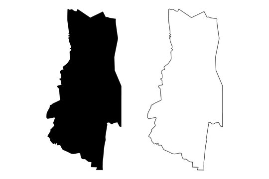 Lubombo Region (Swaziland, Kingdom of Eswatini) map vector illustration, scribble sketch Lubombo map