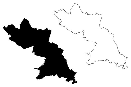 Valka Municipality (Republic of Latvia, Administrative divisions of Latvia, Municipalities and their territorial units) map vector illustration, scribble sketch Valka map