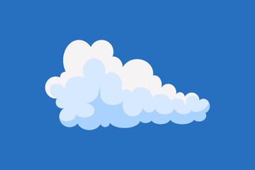 Cartoon cloud isolated vector set. collection white clouds illustration.