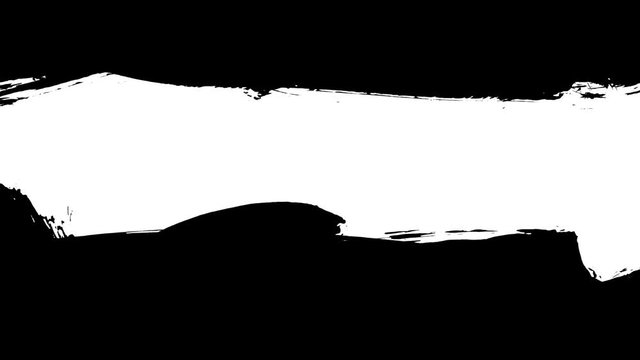 Animation grunge - brush stroke. Abstract hand - painted element. Grunge brush strokes animation. Underline and border design. Seamless looping background. 4K