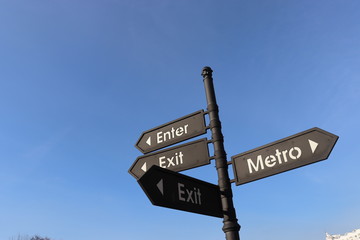 street symbols in europe on post