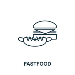 Fast Food icon from usa collection. Simple line Fast Food icon for templates, web design and infographics