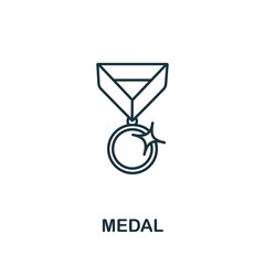 Medal icon from success collection. Simple line element Medal symbol for templates, web design and infographics