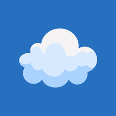 Cartoon cloud isolated vector set. collection white clouds illustration.