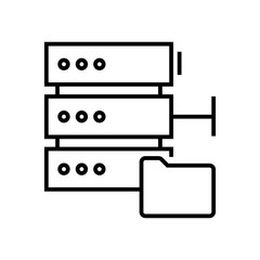 File case line icon, concept sign, outline vector illustration, linear symbol.