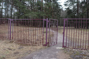 sanatorium gate entrance with rust