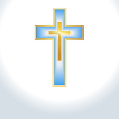 Obraz premium Blue color cross background