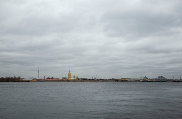 Peter and Paul Fortress on Zayachiy Island, St. Petersburg, Russia.