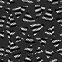 Monochrome triangle seamless pattern
