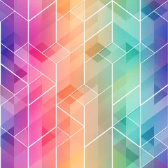 Foto op Plexiglas Kleurrijk Regenboog kleur mozaïek naadloos patroon