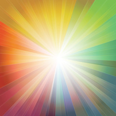 Multicolored light spreading in a beautiful retro style. For backgrounds, banners, cards or messages