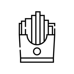 Fries line icon, concept sign, outline vector illustration, linear symbol.