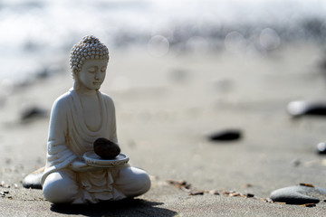 buddha statue in calm rest pose 