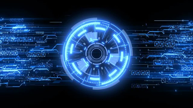 data transfer tech interface video animation