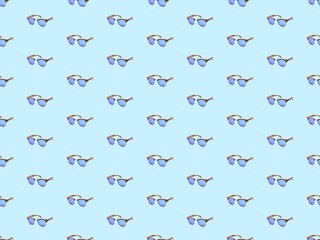 Bright colors of seamless pattern with repetition and bird.
