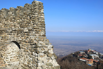 Naklejka premium Details of fortress wall in Signagi