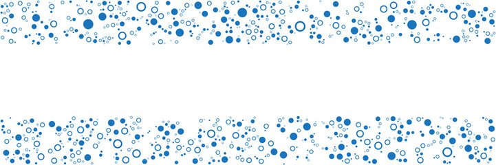 Blue white polka dot circle pattern for wide banner background