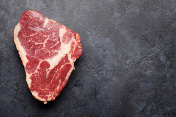 Ribeye raw beef steak