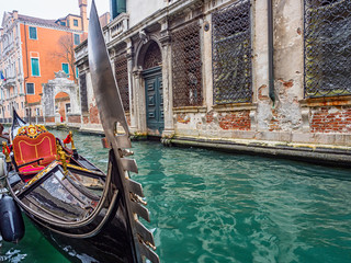 Gondola in a Venice channel