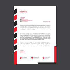 Creative Letterhead Template Design Vector and Company Letterhead Template Design