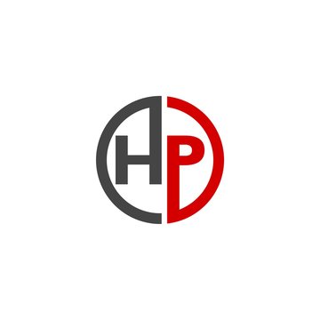 HP letter Type Logo Design isolated on white background