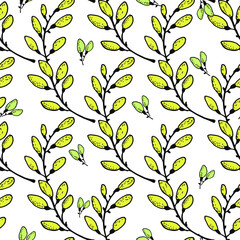 Cute flower pattern. Vector illustration drawn by hand for children's clothing, poster, textile, fabric, cover, wrapping paper. Scandinavian style.