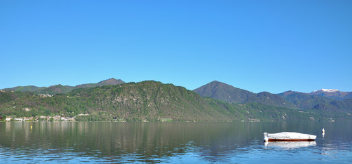 Panoramablick über den Ortasee,Piemont,Italien