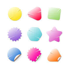 Color Paper Sticker Labels.